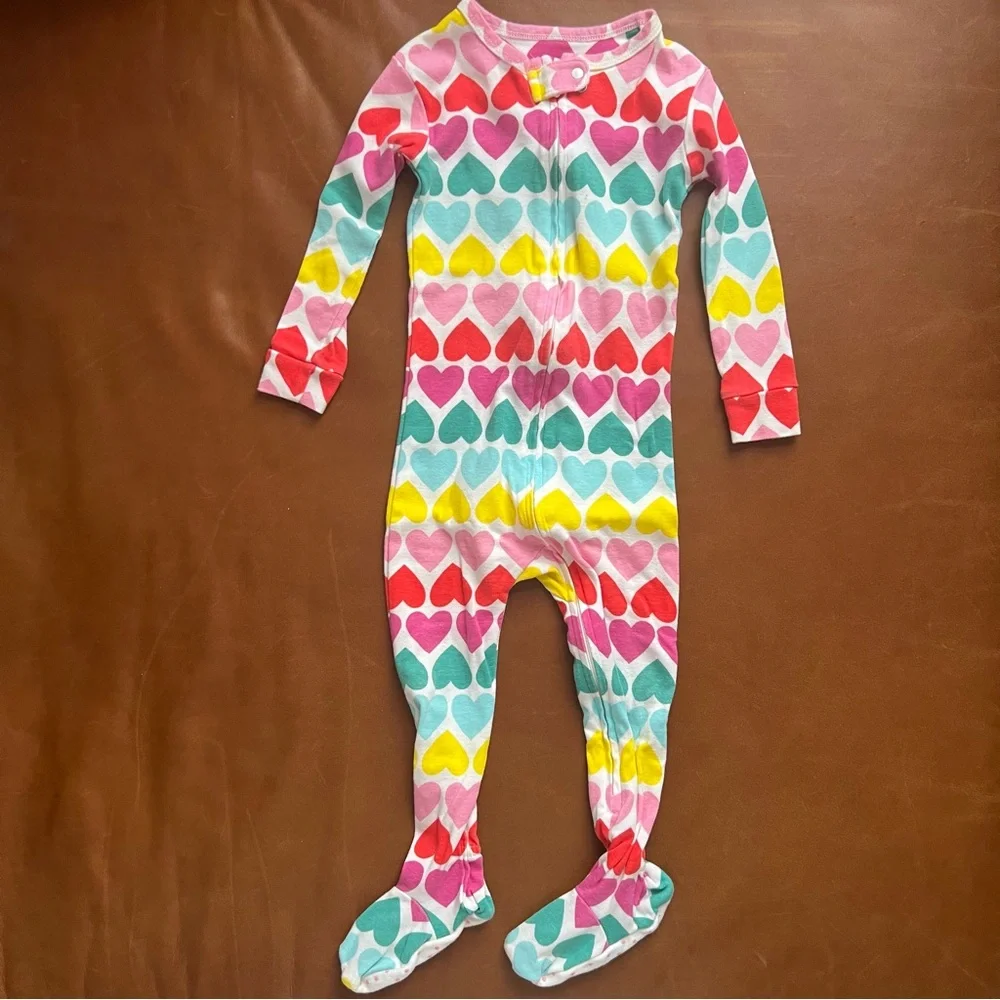 GAP Baby Colorful Hearts Cotton Footie PJs, 18-24mo